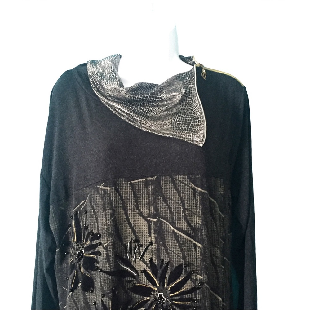 Vintage Happy Women 80’s Embellished Sweater Dress - Picture 2 of 7